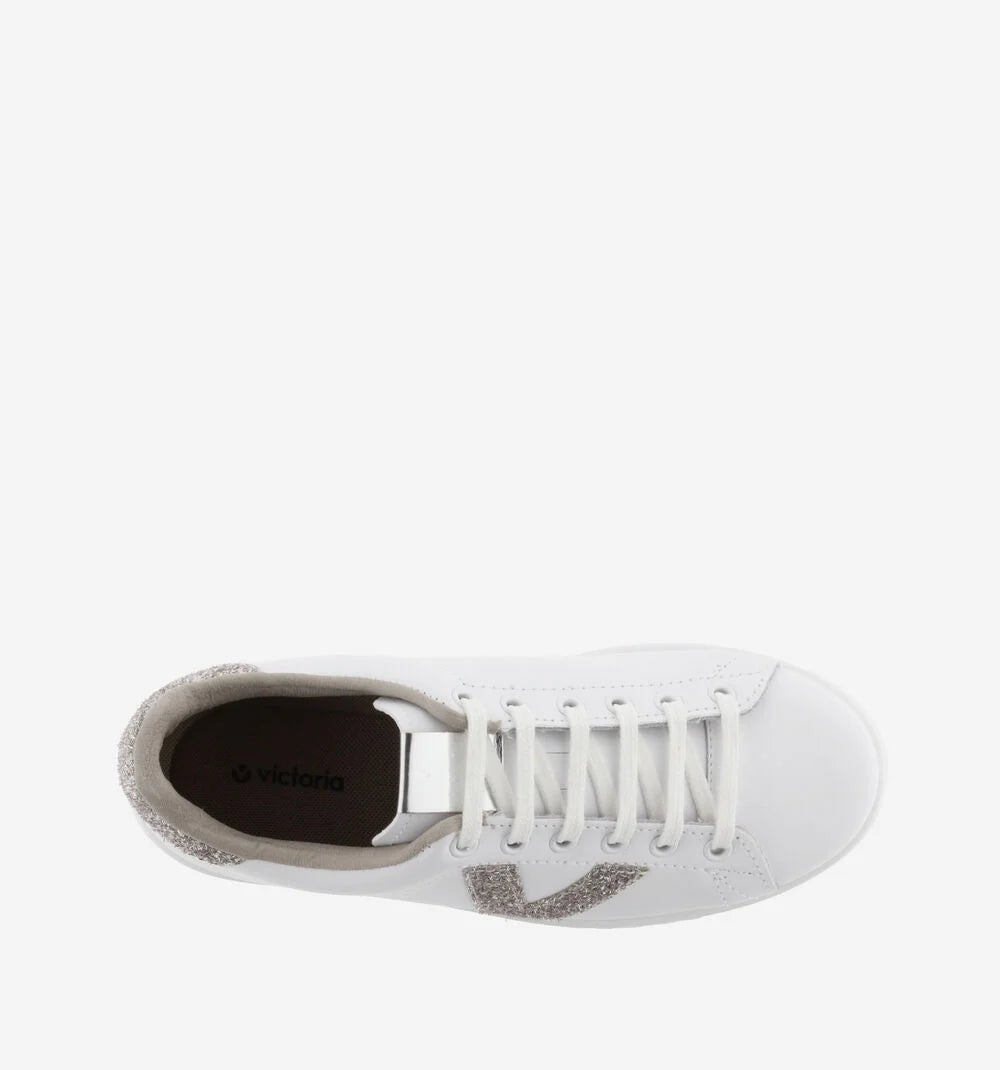 ZAPATILLAS MUJER TENIS PIEL & VIRUTAS GLITTER 125188