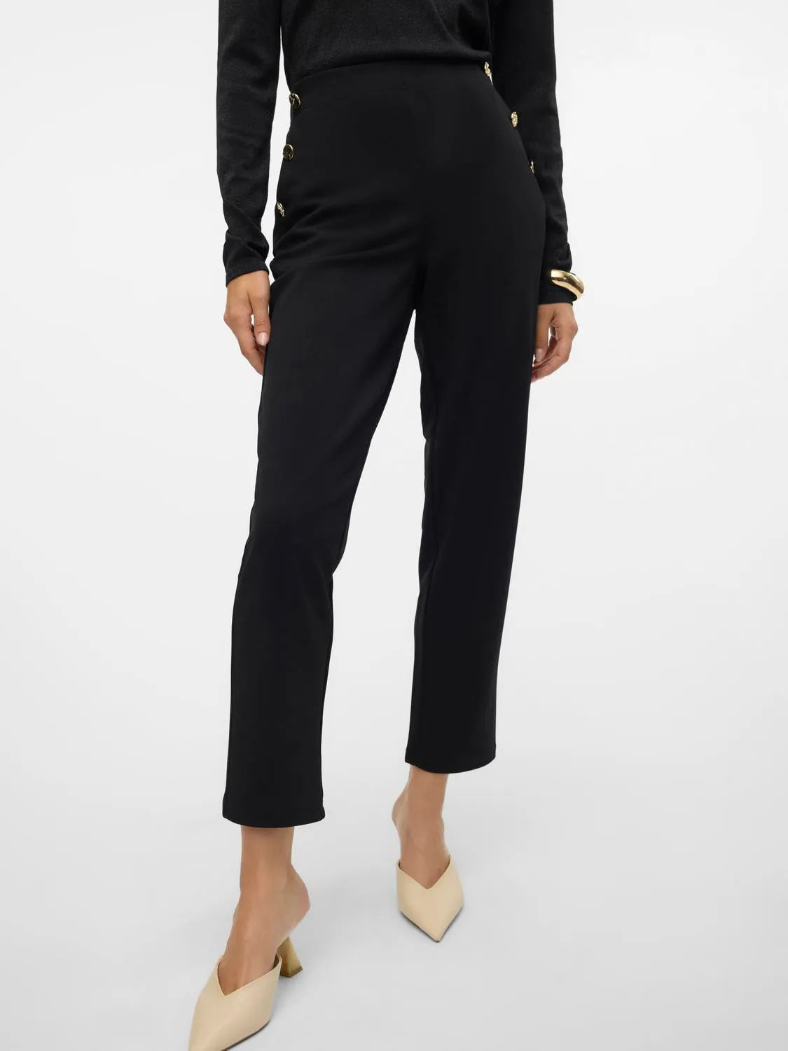 PANTALON PUNTO CON BOTONES LATERALES VERO MODA 10318362