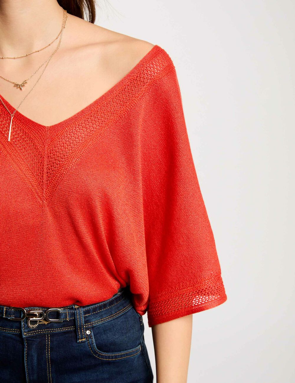 JERSEY MUJER  ESCOTE V MANGA CORTA MORGAN 241-MCHRIS